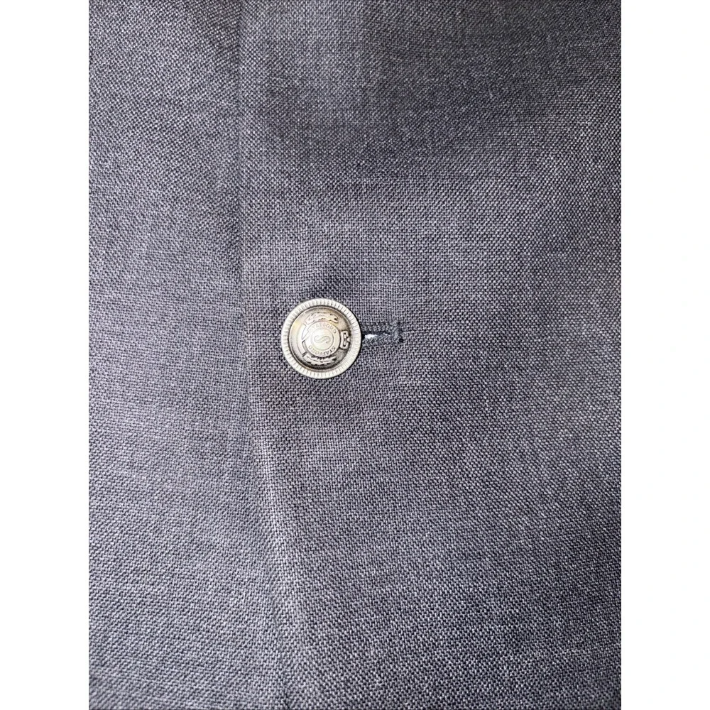 Stafford Sport Coat Gray Mens 38 R Blazer Check‎ Lined Pockets Classic Fit